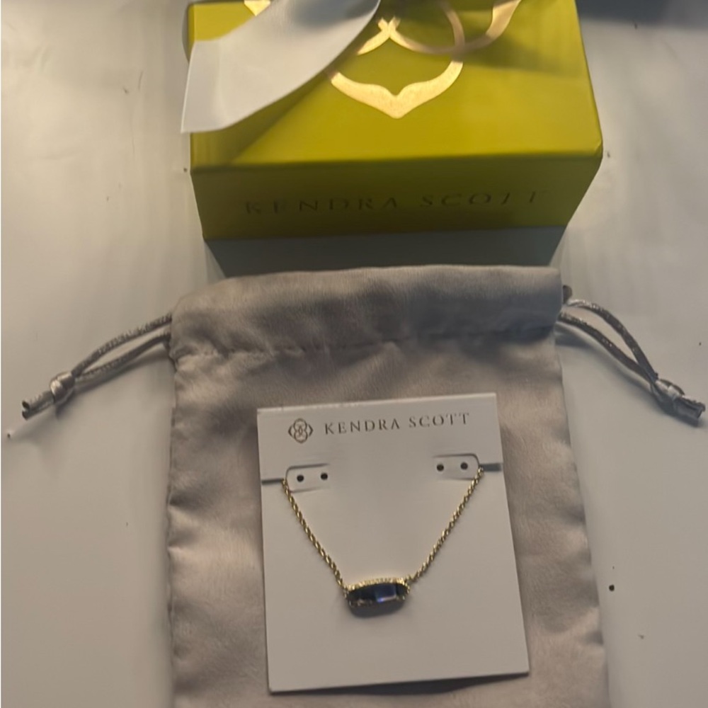 Kendra Scott Gold and Blue/black Necklace